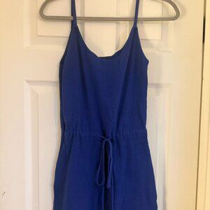 Lulus Blue Sleeveless Mini Dress | Size Small | Drawstring Waist